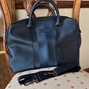 Ted Baker Navy Black Document Briefcase Bag.